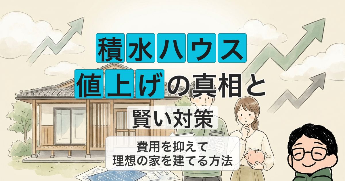 【2026年5月】積水ハウスが値上げ?費用を抑えて家を建てる方法も解説!