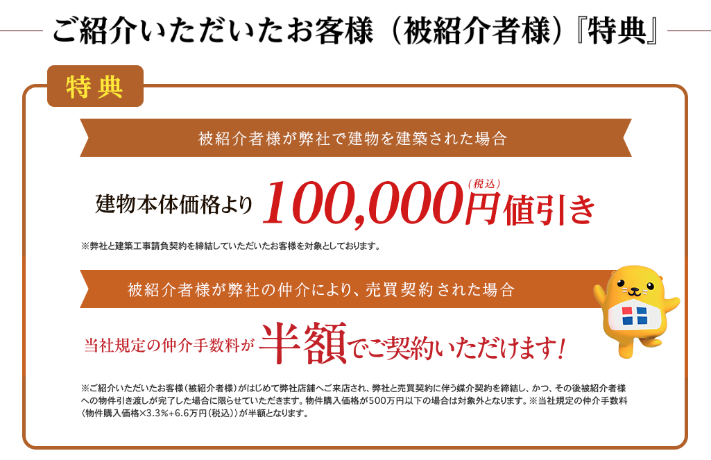 住宅情報館　紹介特典