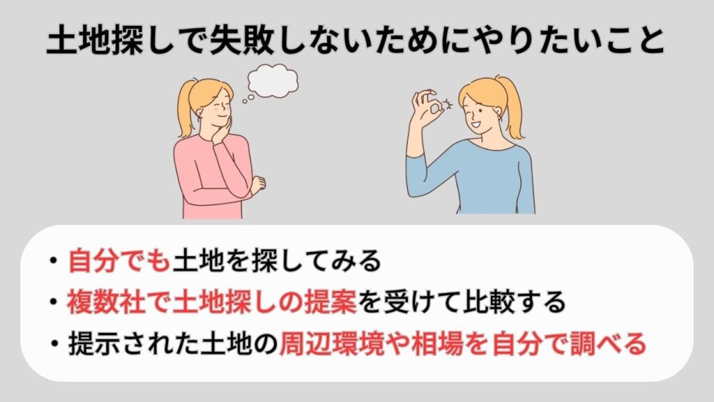 土地探しで失敗しないためにやっておきたいこと