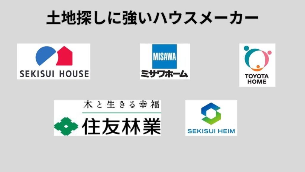 土地探しに強いハウスメーカーはどこ?