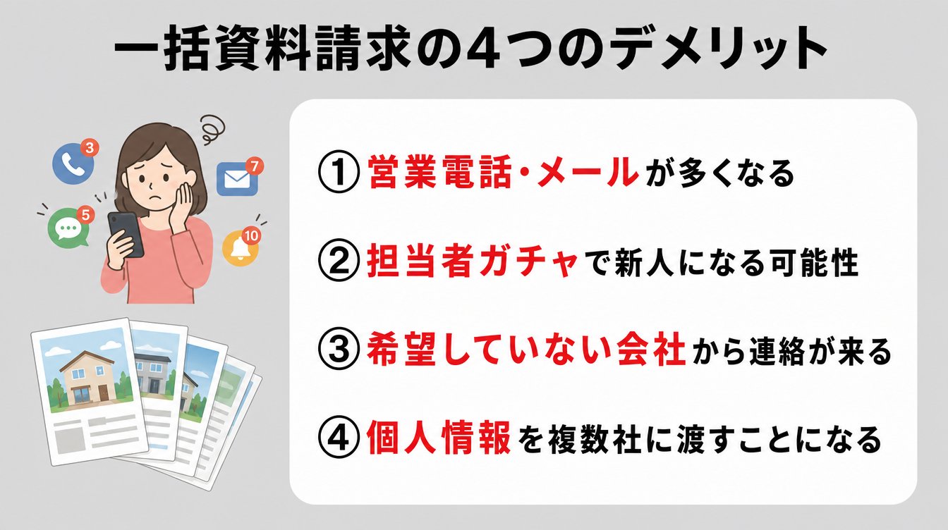 ハウスメーカー資料請求の一括利用で注意したい4つのデメリット