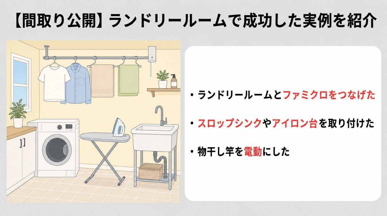 【間取り公開】ランドリールームで成功した実例を紹介