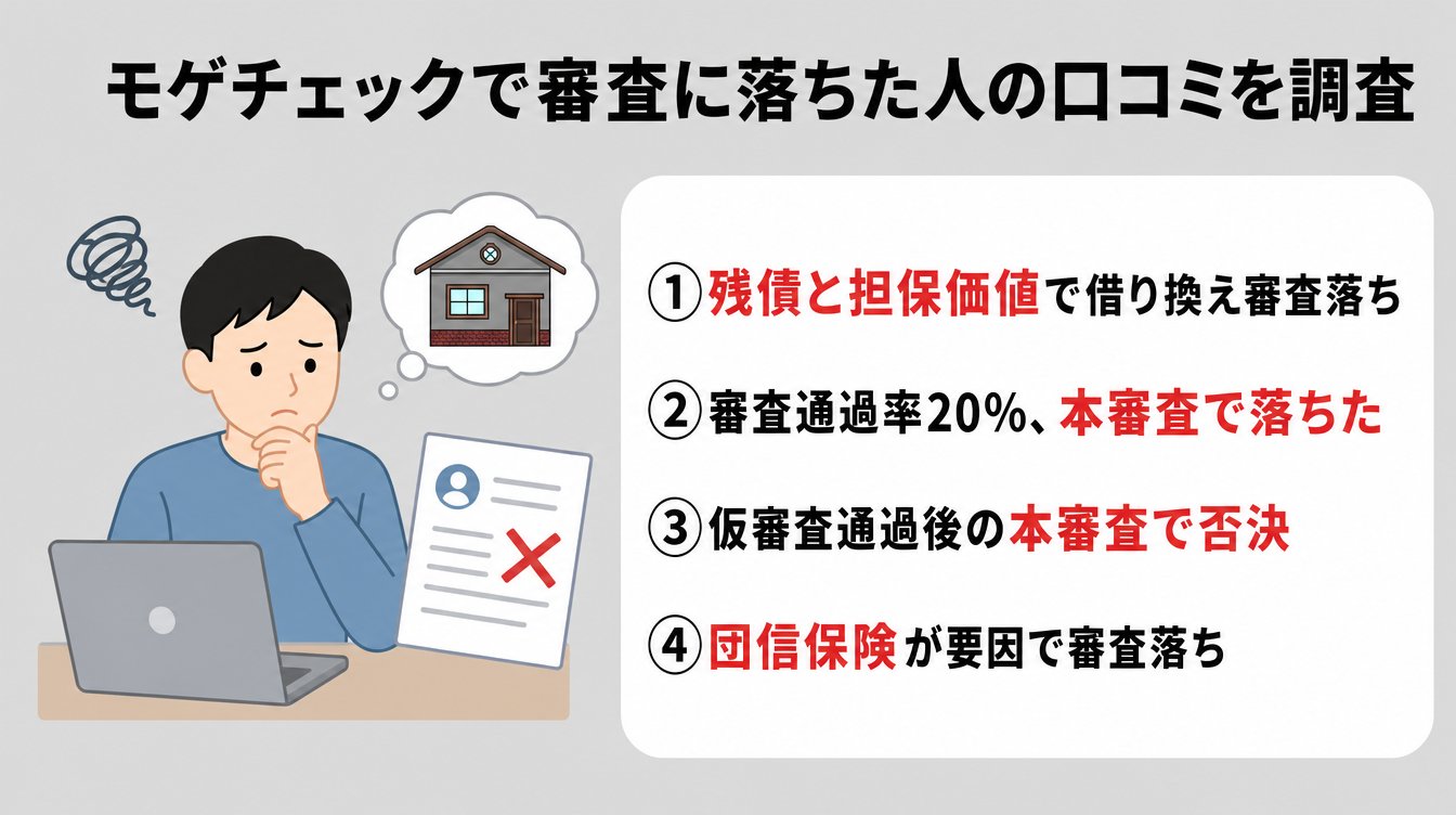 モゲチェックで審査に落ちた人の口コミを調査