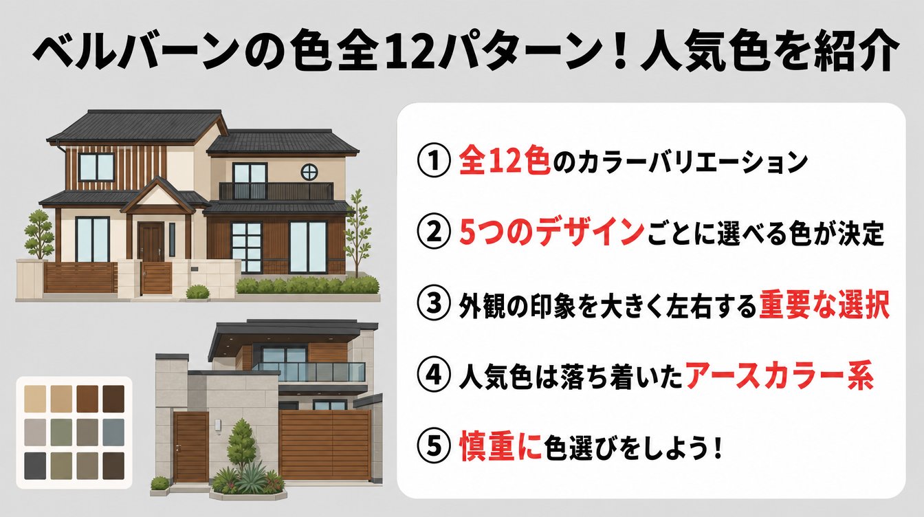 ベルバーンの色全12パターン!人気色を紹介