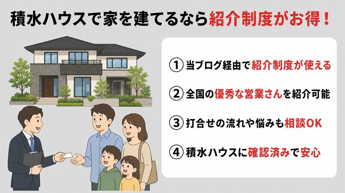 積水ハウスで家を建てるなら紹介制度がお得！