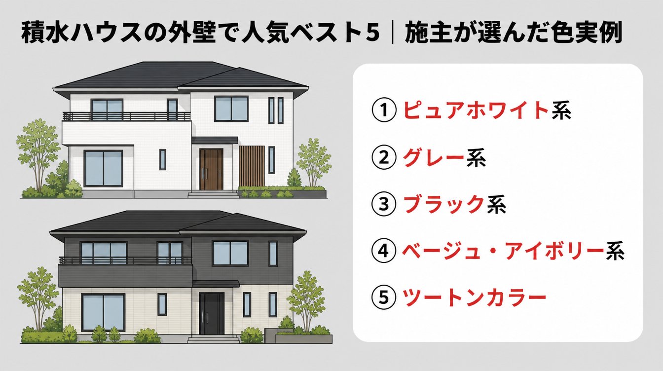 積水ハウスの外壁で人気ベスト5|施主が選んだ色実例