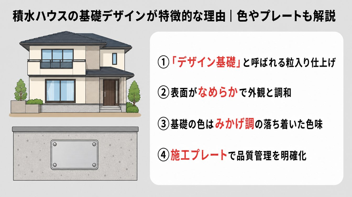 積水ハウスの基礎デザインが特徴的な理由|色やプレートも解説