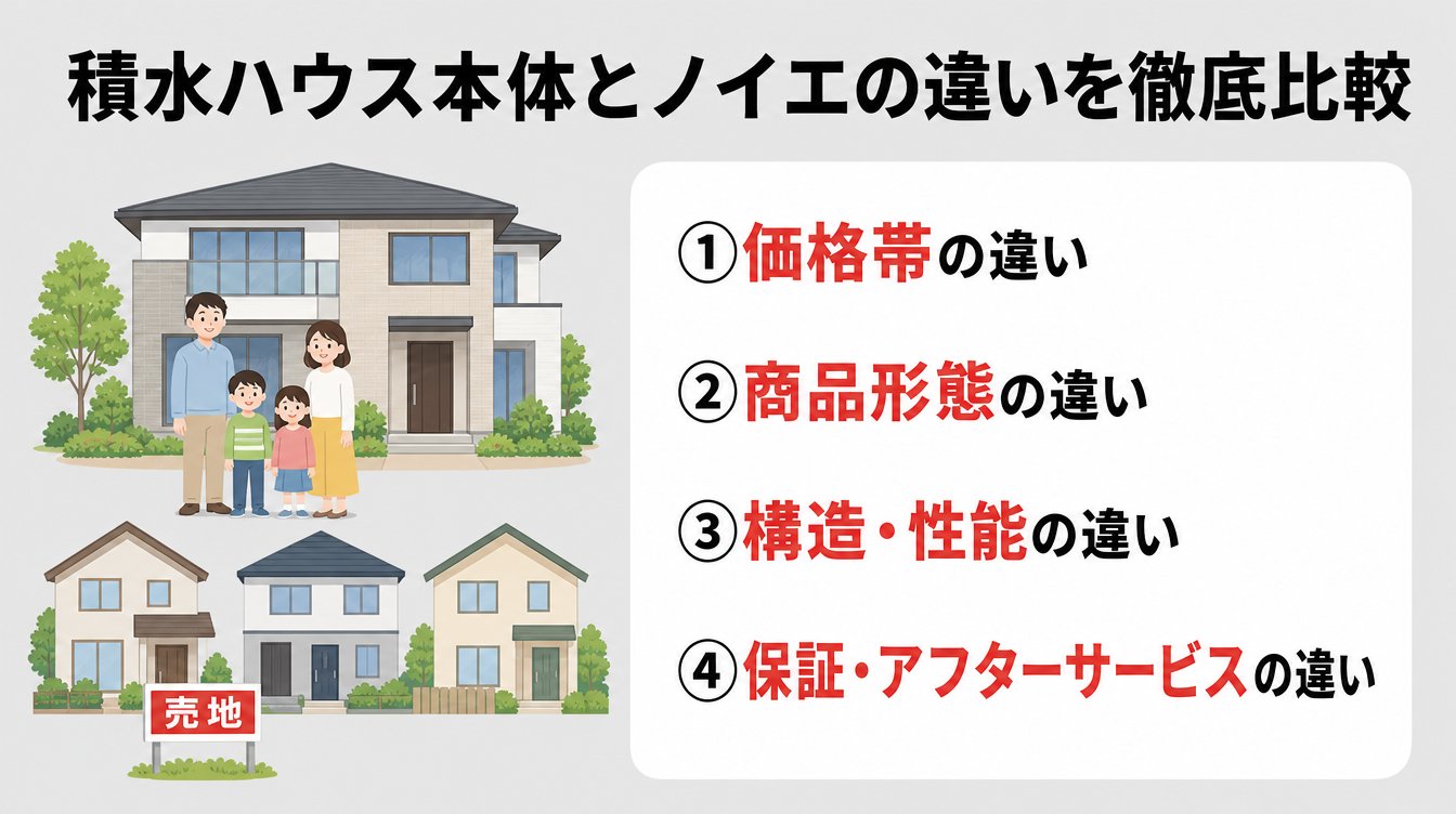 積水ハウス本体とノイエの違いを徹底比較