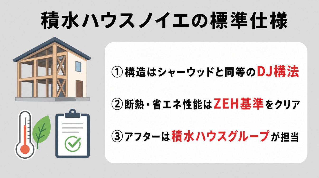 積水ハウスノイエの標準仕様（工法・断熱性能・アフターサービス）