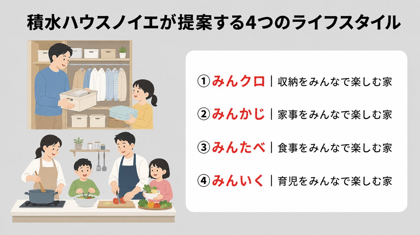 積水ハウスノイエが提案する4つのライフスタイル