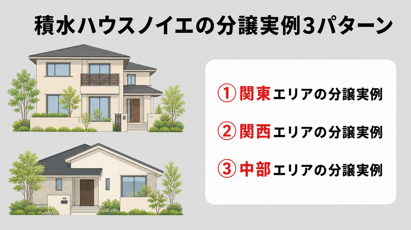 積水ハウスノイエの分譲実例3パターン