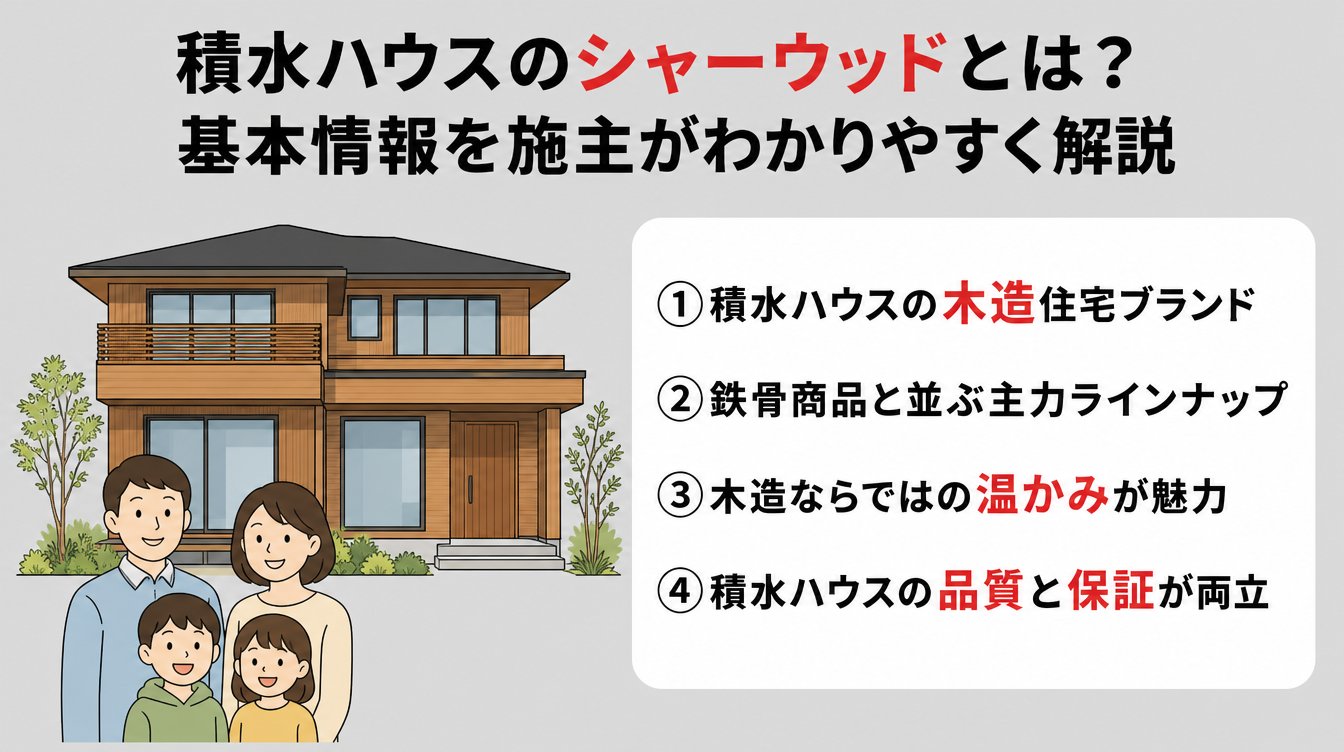 積水ハウスのシャーウッドとは？基本情報を施主がわかりやすく解説