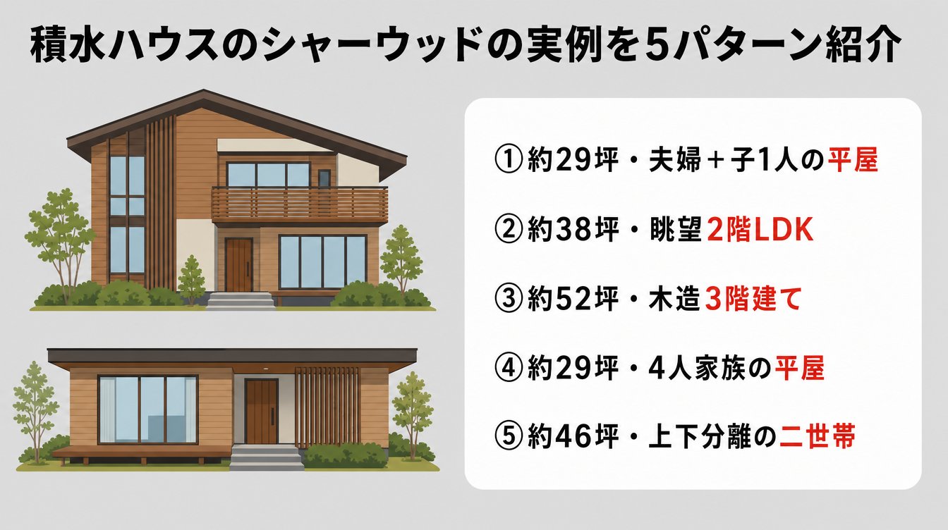 積水ハウスのシャーウッドの実例を5パターン紹介