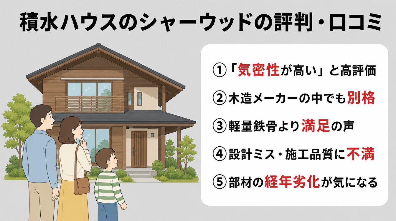 積水ハウスのシャーウッドの評判・口コミを徹底調査