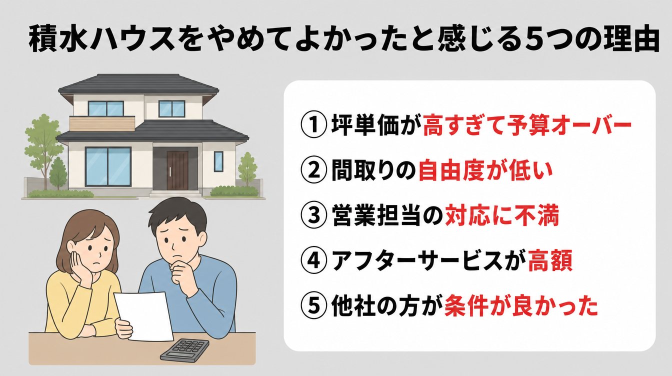 積水ハウスをやめてよかったと感じる5つの理由
