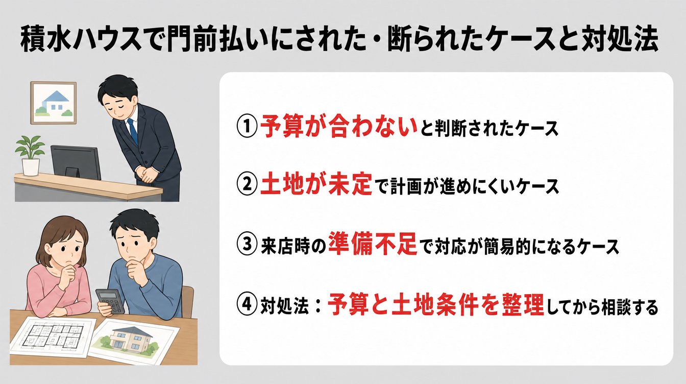 積水ハウスで門前払いにされた・断られたケースと対処法