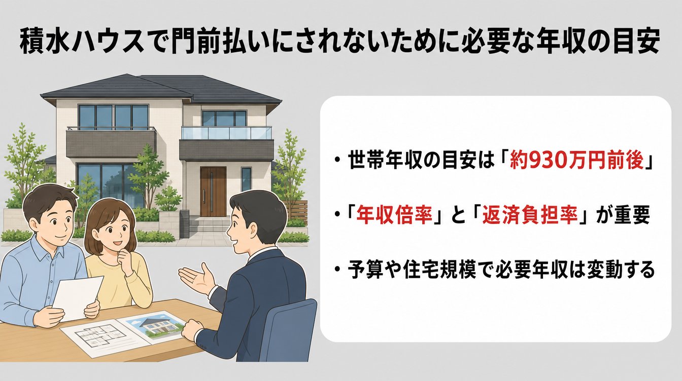 積水ハウスで門前払いにされないために必要な年収の目安