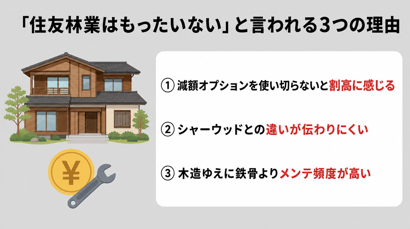 「住友林業はもったいない」と言われる3つの理由を比較で検証