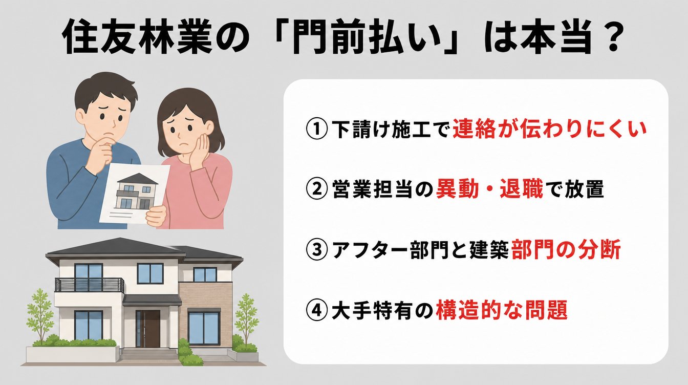 住友林業に「相手にされない」「門前払い」は本当？クレーム対応の実態