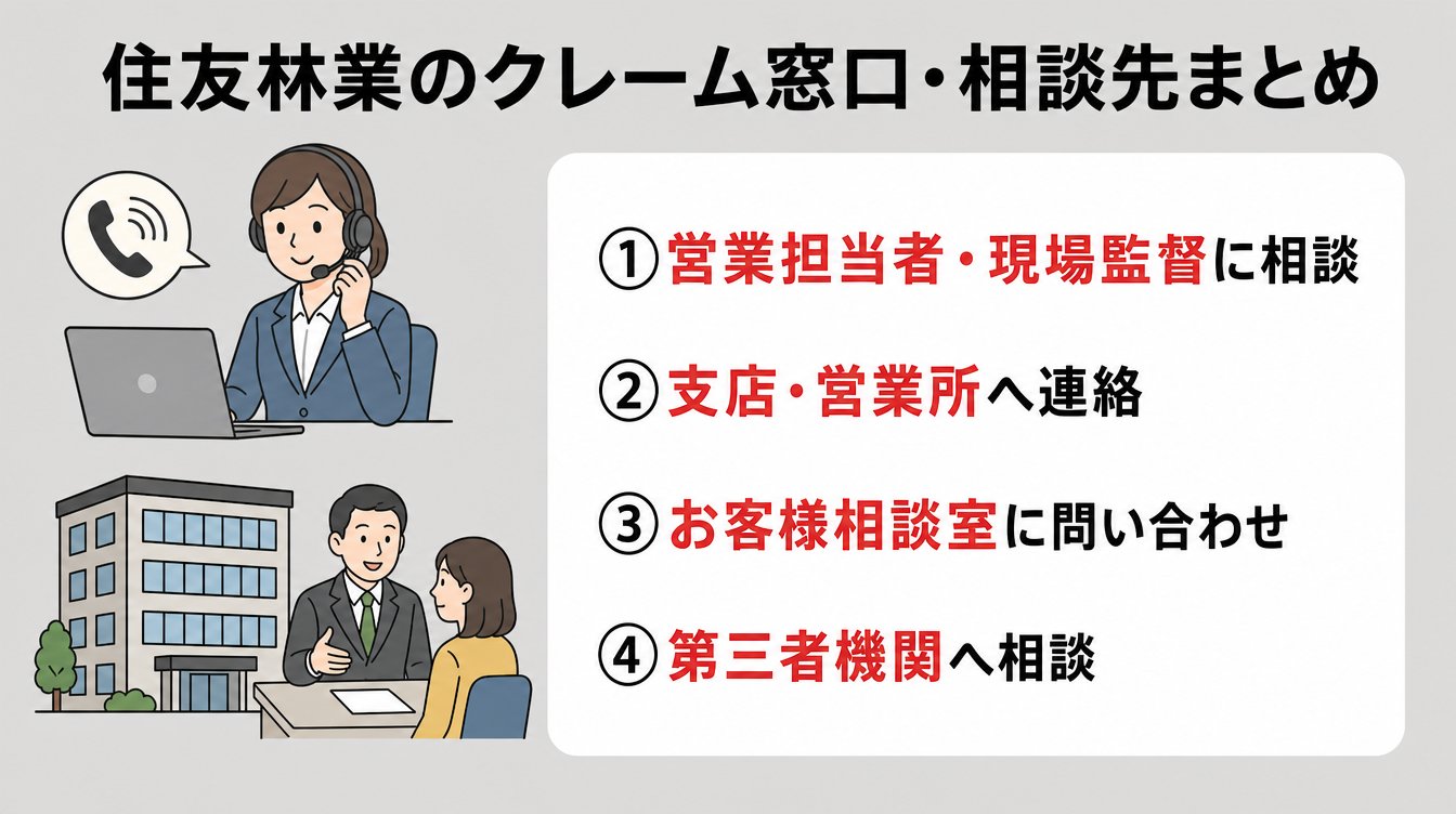 住友林業のクレーム窓口・相談先まとめ