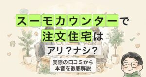 【ぶっちゃけ】スーモカウンターで注文住宅はおすすめ？口コミと使い方を解説