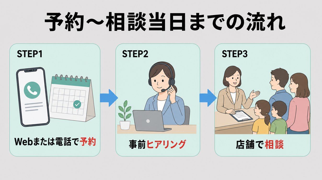 スーモカウンター注文住宅の予約〜相談当日までの流れを3ステップで紹介
