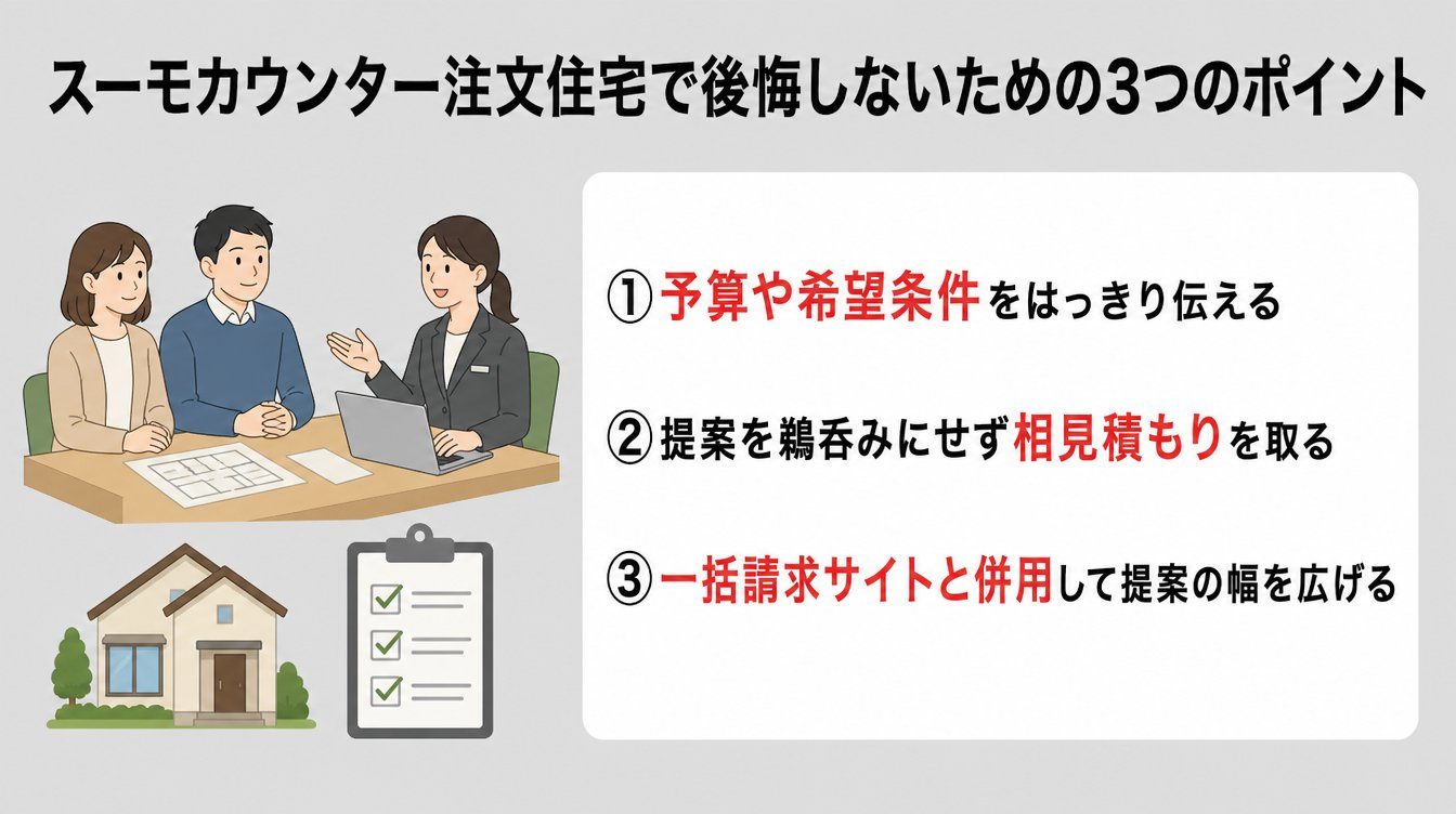 スーモカウンター注文住宅で後悔しないための3つのポイント