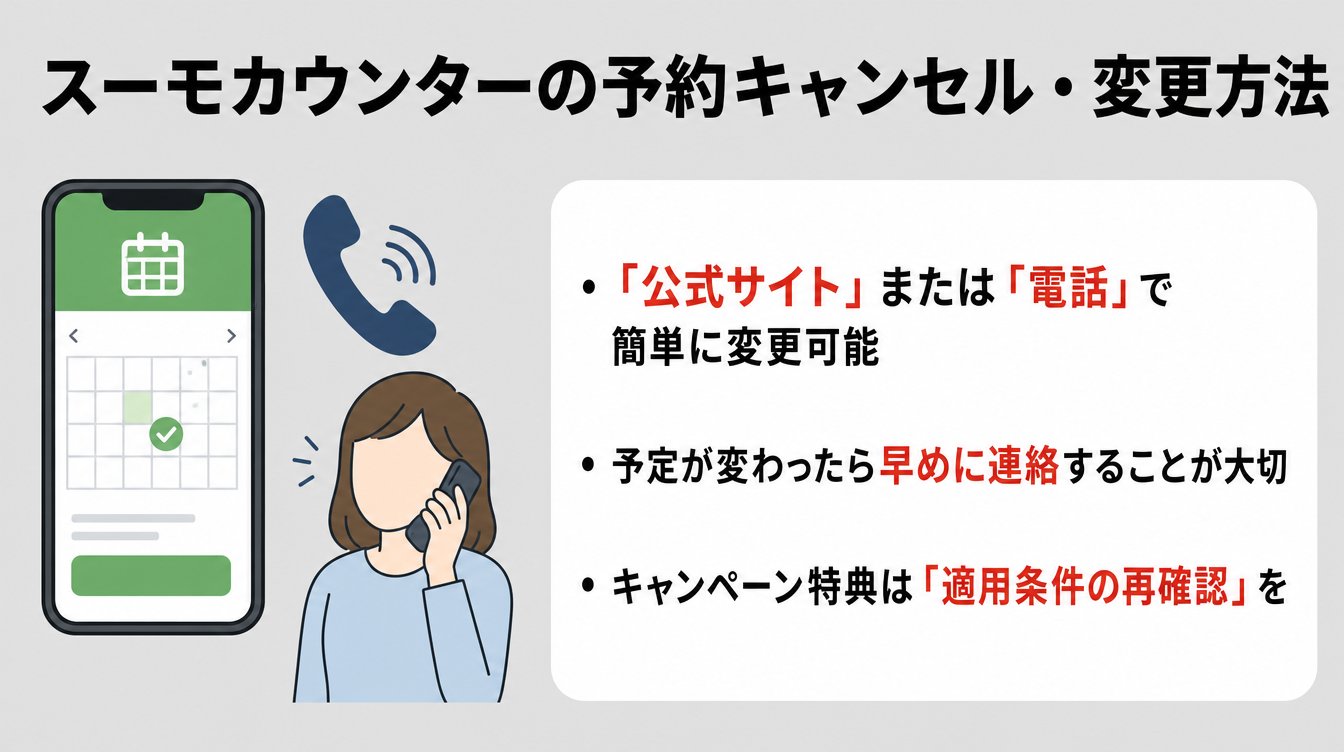 スーモカウンターの予約キャンセル・変更方法