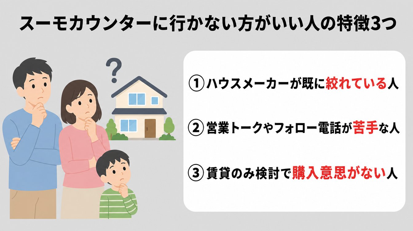 スーモカウンターに行かない方がいい人の特徴3つ