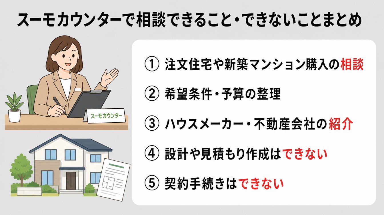 スーモカウンターで相談できること・できないことまとめ