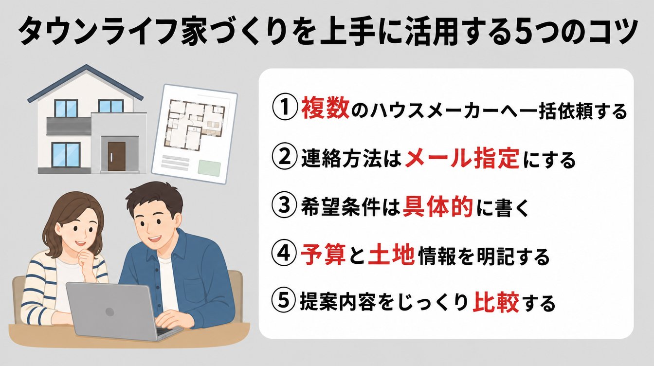 タウンライフ家づくりを上手に活用する5つのコツ