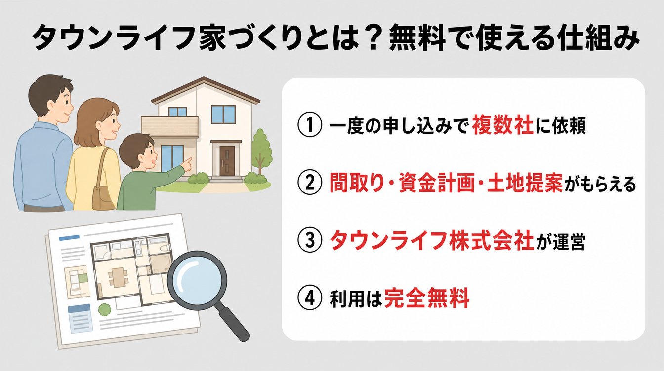 タウンライフ家づくりの資料請求とは？会社情報と無料の仕組み
