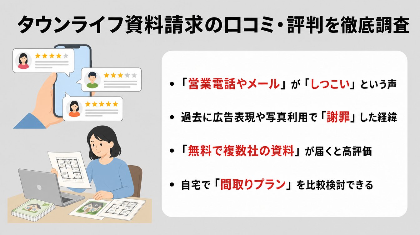 タウンライフ資料請求の口コミ・評判を徹底調査