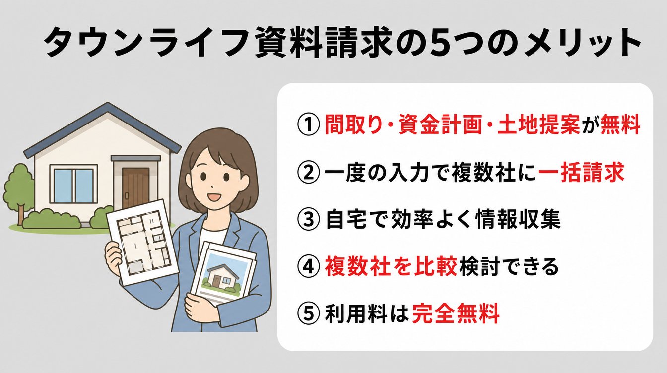 タウンライフ資料請求の5つのメリット
