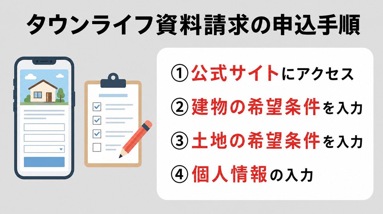 タウンライフ資料請求の申込手順