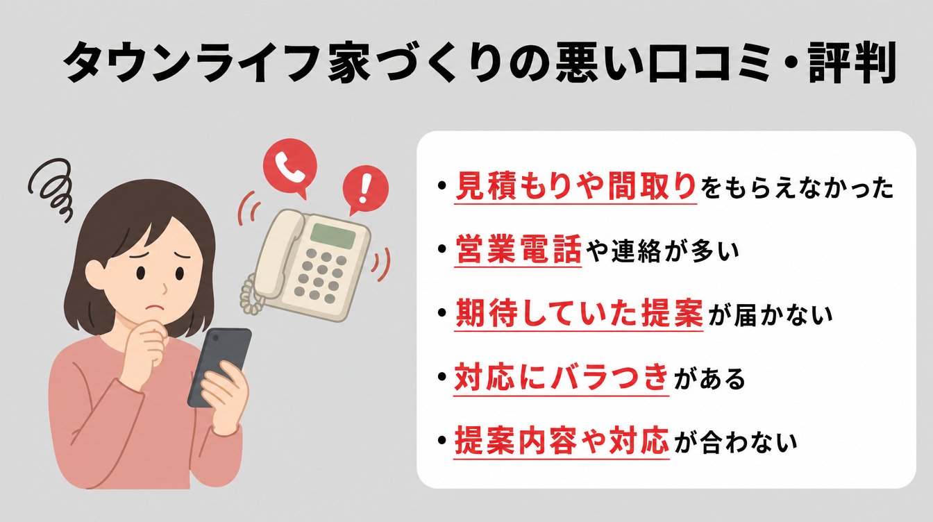 タウンライフ家づくりが「最悪」という口コミ・評判まとめ