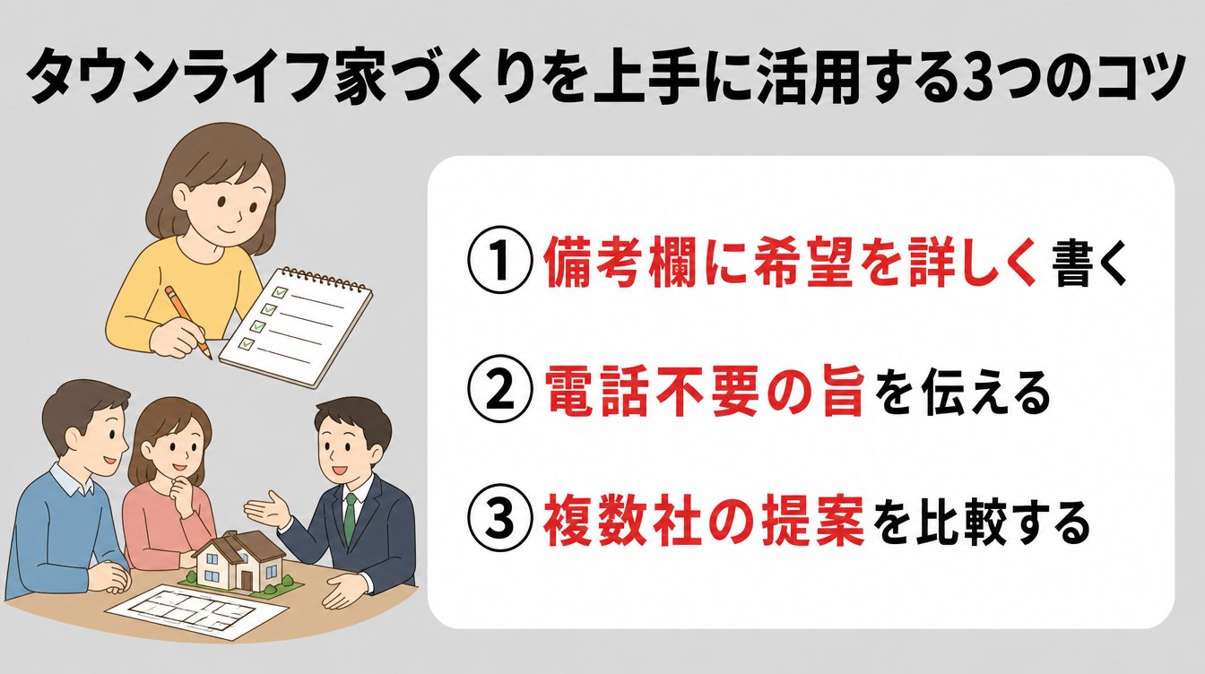 タウンライフ家づくりを上手に活用する3つのコツ