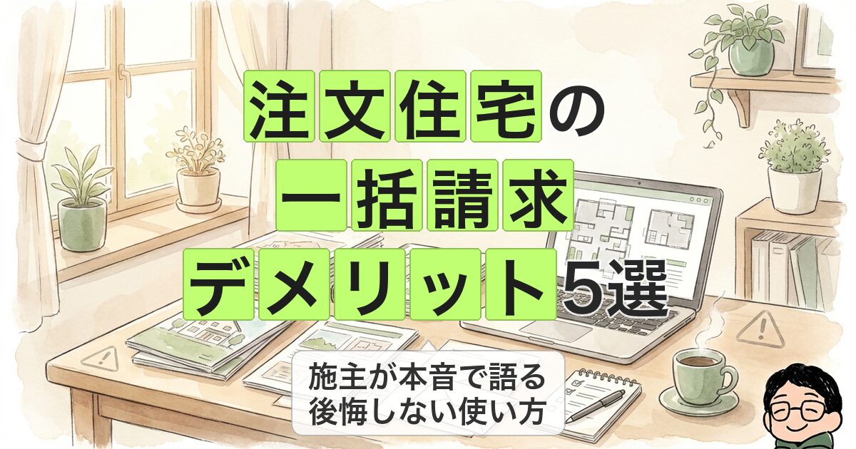 注文住宅の 一括請求 デメリット5選