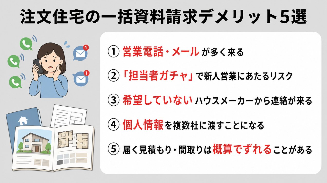 注文住宅の一括資料請求デメリット5選を施主が解説