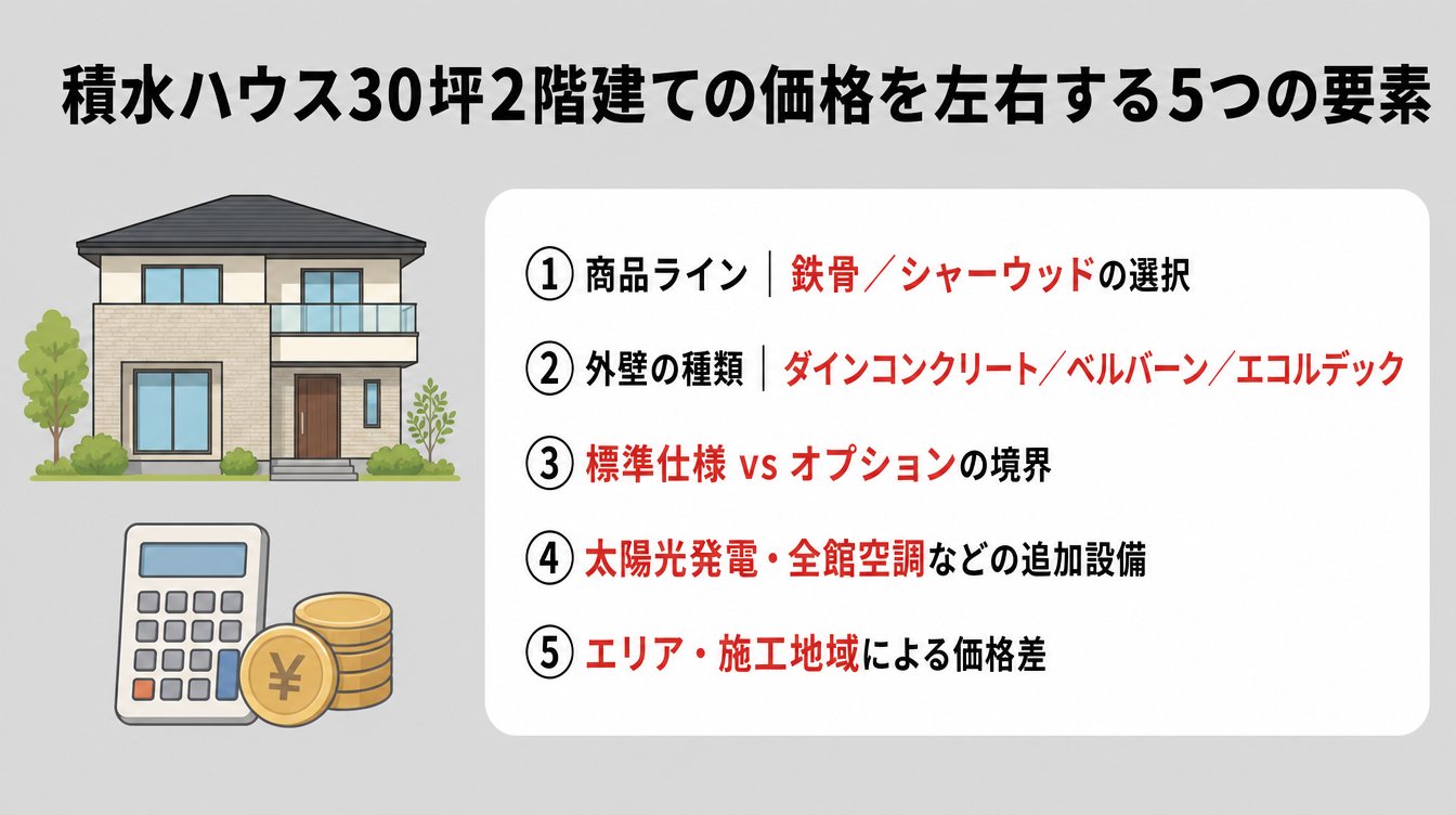 積水ハウス30坪2階建ての価格を左右する5つの要素