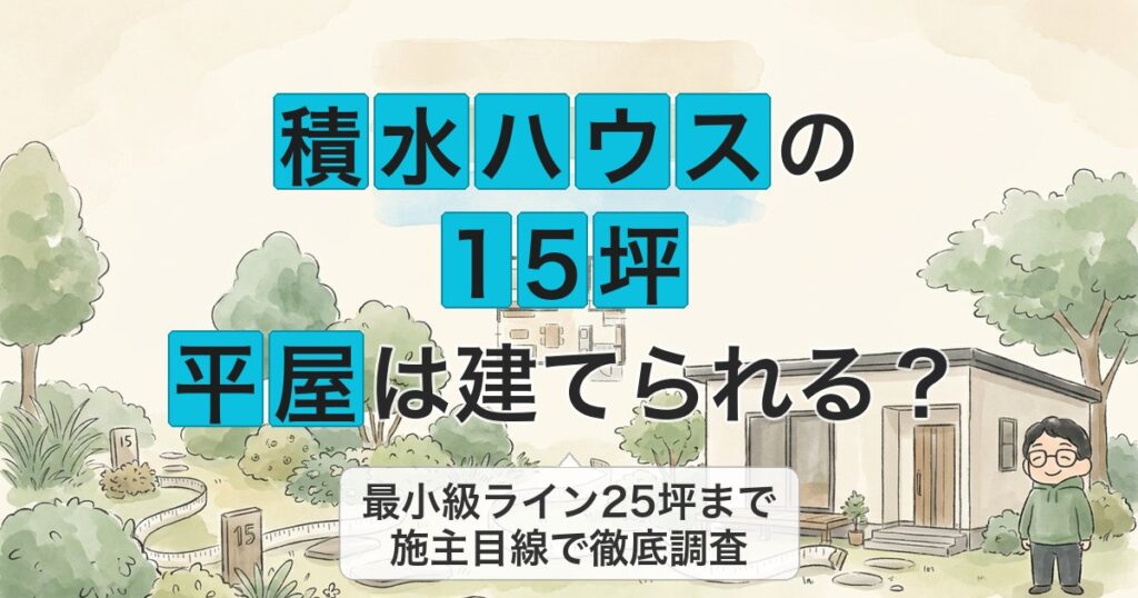 積水ハウスの 15坪 平屋は建てられる?