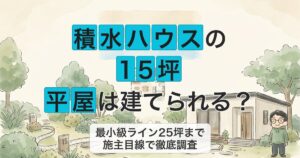 積水ハウスの 15坪 平屋は建てられる？