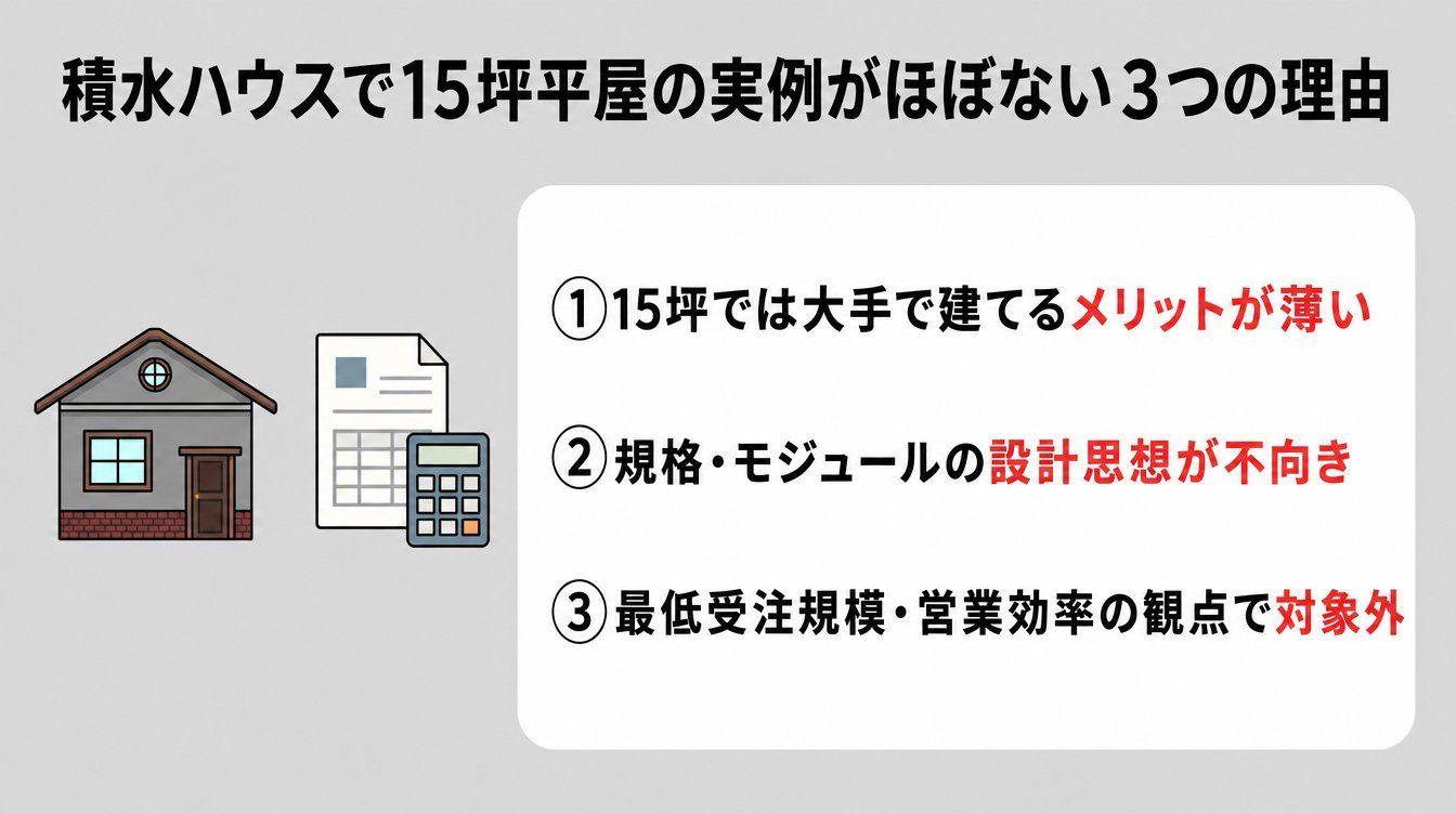積水ハウスで15坪平屋の実例がほぼない3つの理由