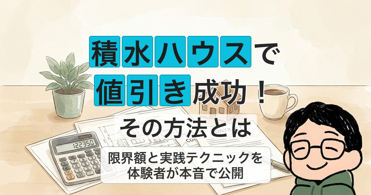 積水ハウスの費用と値引きアイキャッチ