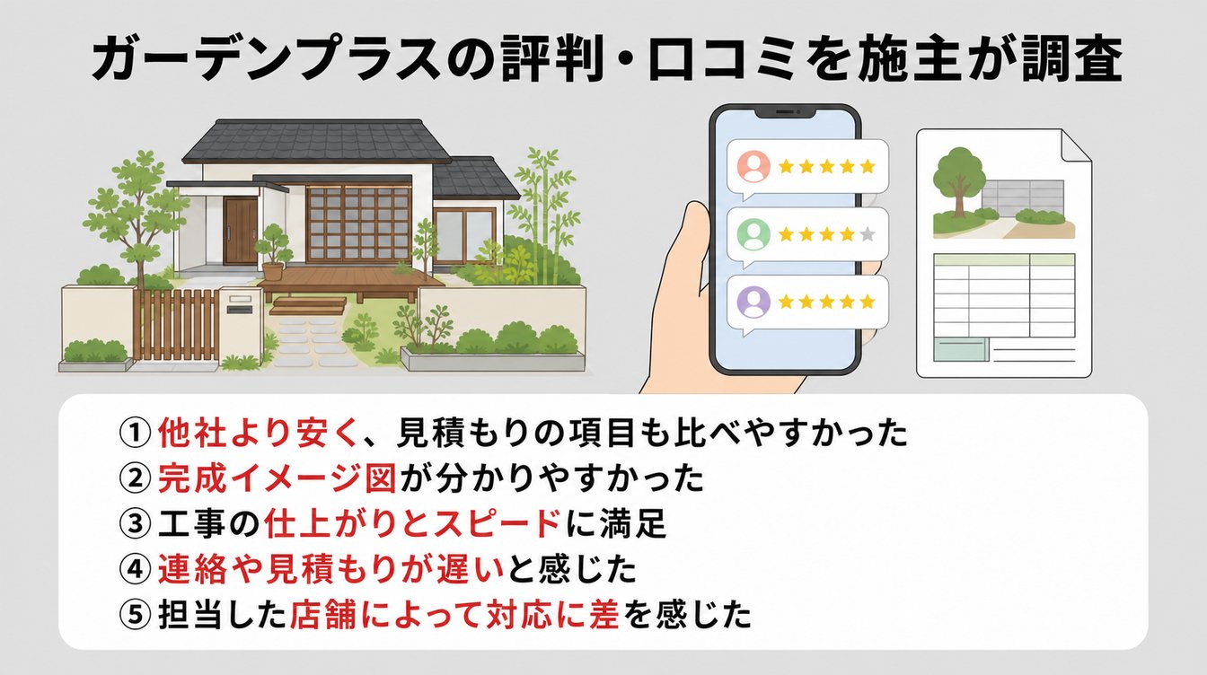 ガーデンプラスの評判・口コミを施主が調査