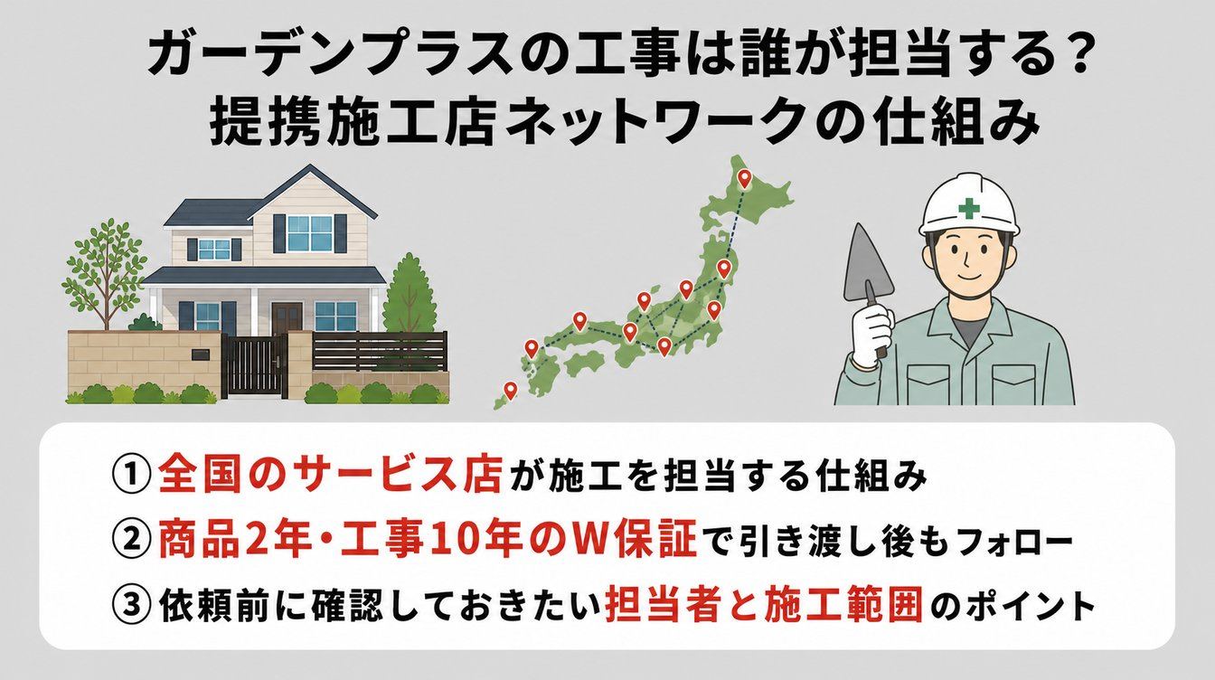 ガーデンプラスの工事は誰が担当する?提携施工店ネットワークの仕組み