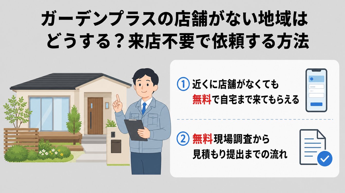 ガーデンプラスの店舗がない地域はどうする?来店不要で依頼する方法