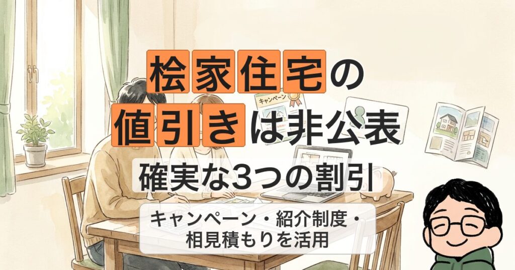 桧家住宅の 値引きは非公表 確実な3つの割引