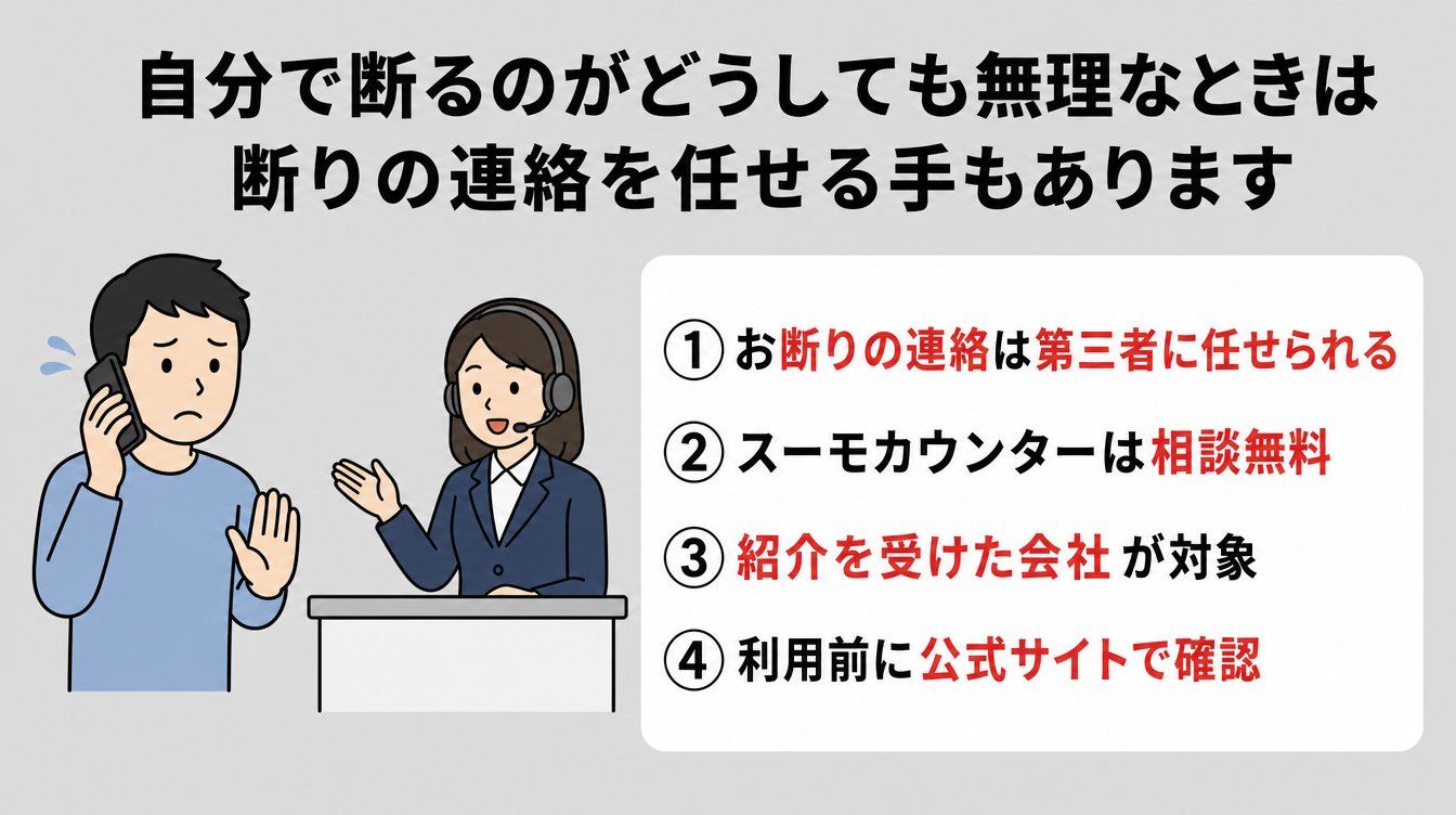 自分で断るのがどうしても無理なときは「断りの連絡を任せる」手もあります