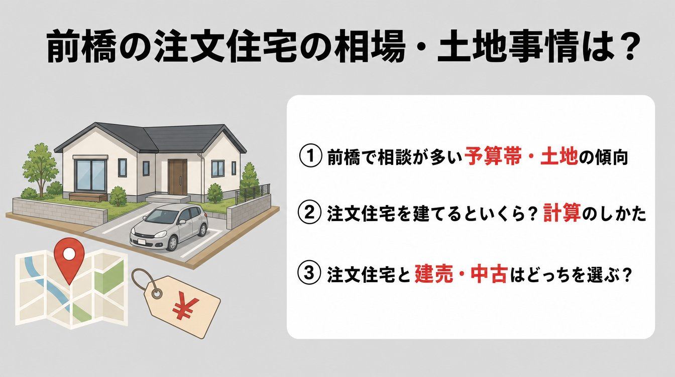前橋の注文住宅の相場・土地事情は？